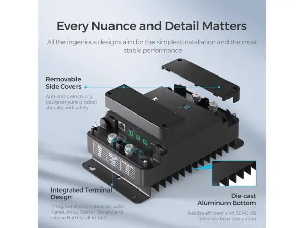 Renogy DC-DC Batterieladegerät, 12V/50A mit MPPT-Regler